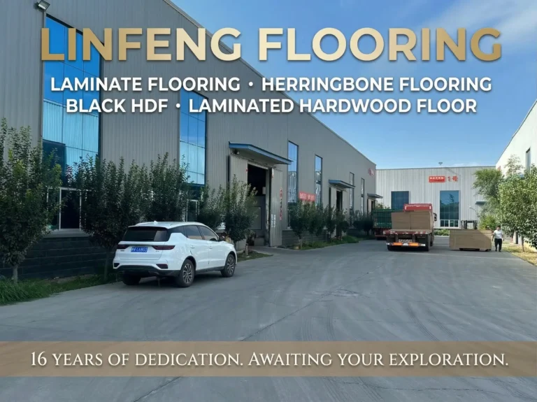 A corner of Linfeng Flooring factory area