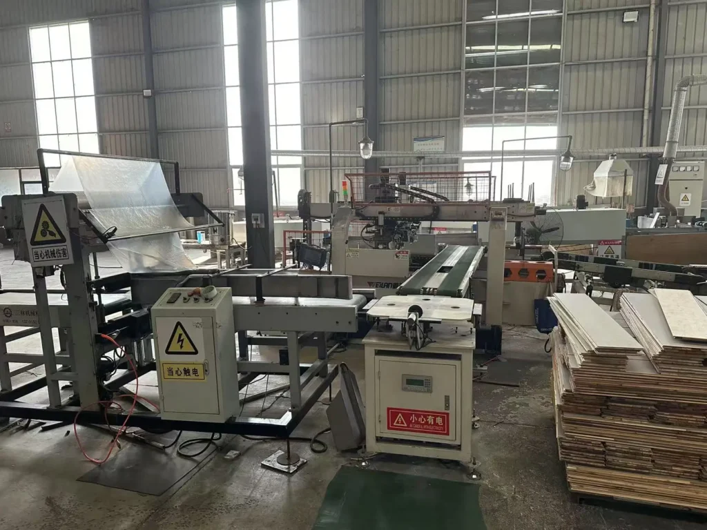 Grooving lines of laminated hardwood flooring