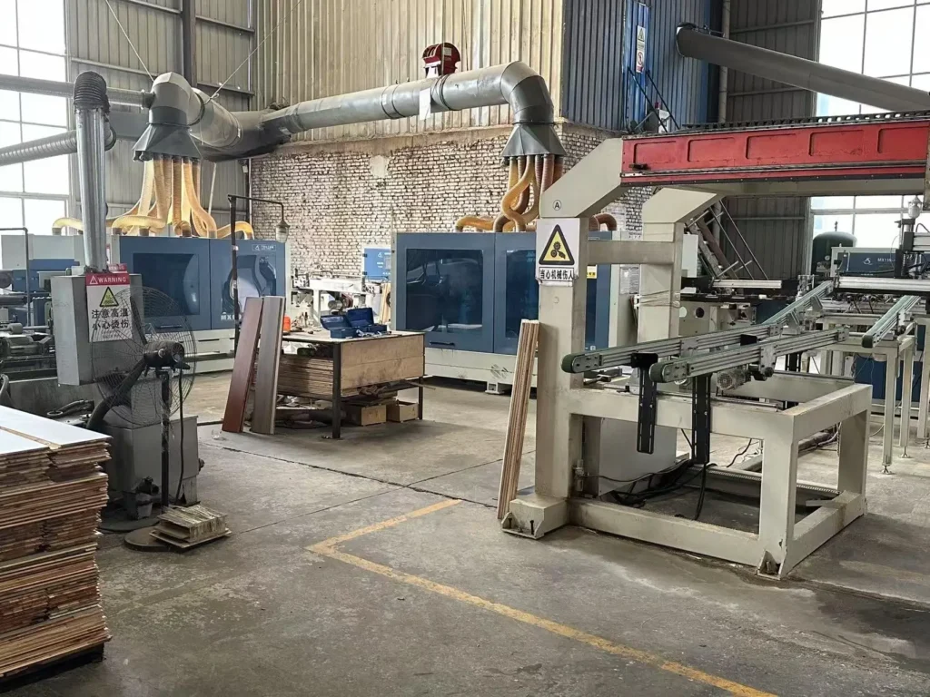 Grooving lines of laminated hardwood flooring